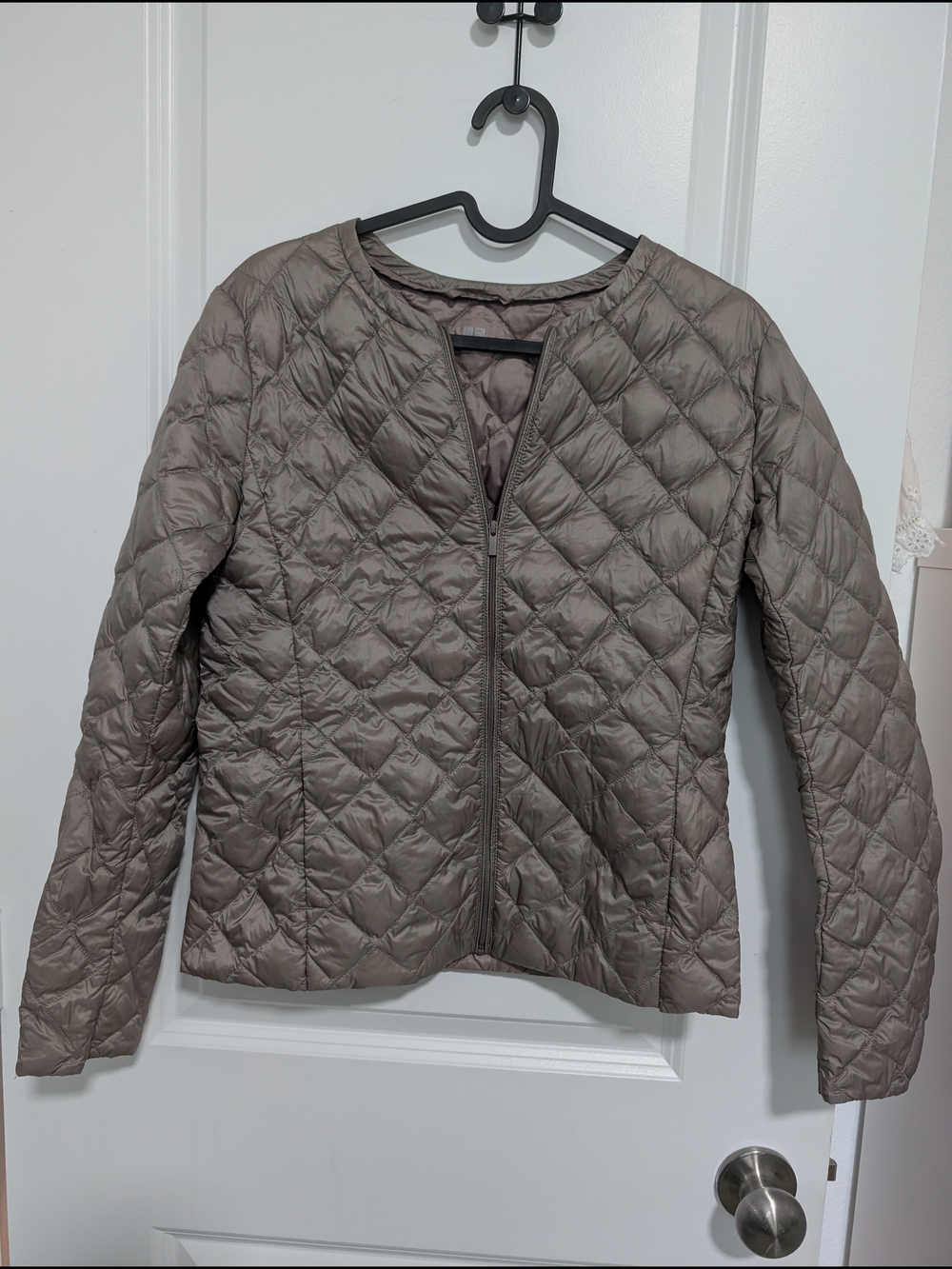 Uniqlo Quilted Lightweight Jacket - Taupe Brown